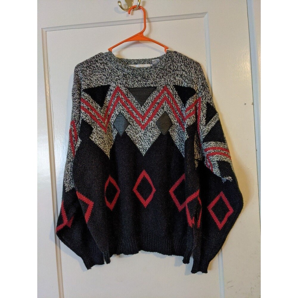 Gitano Vintage Men's/Women's Sweater XL Grandmacore Diamond Accent 80s 90s Loose